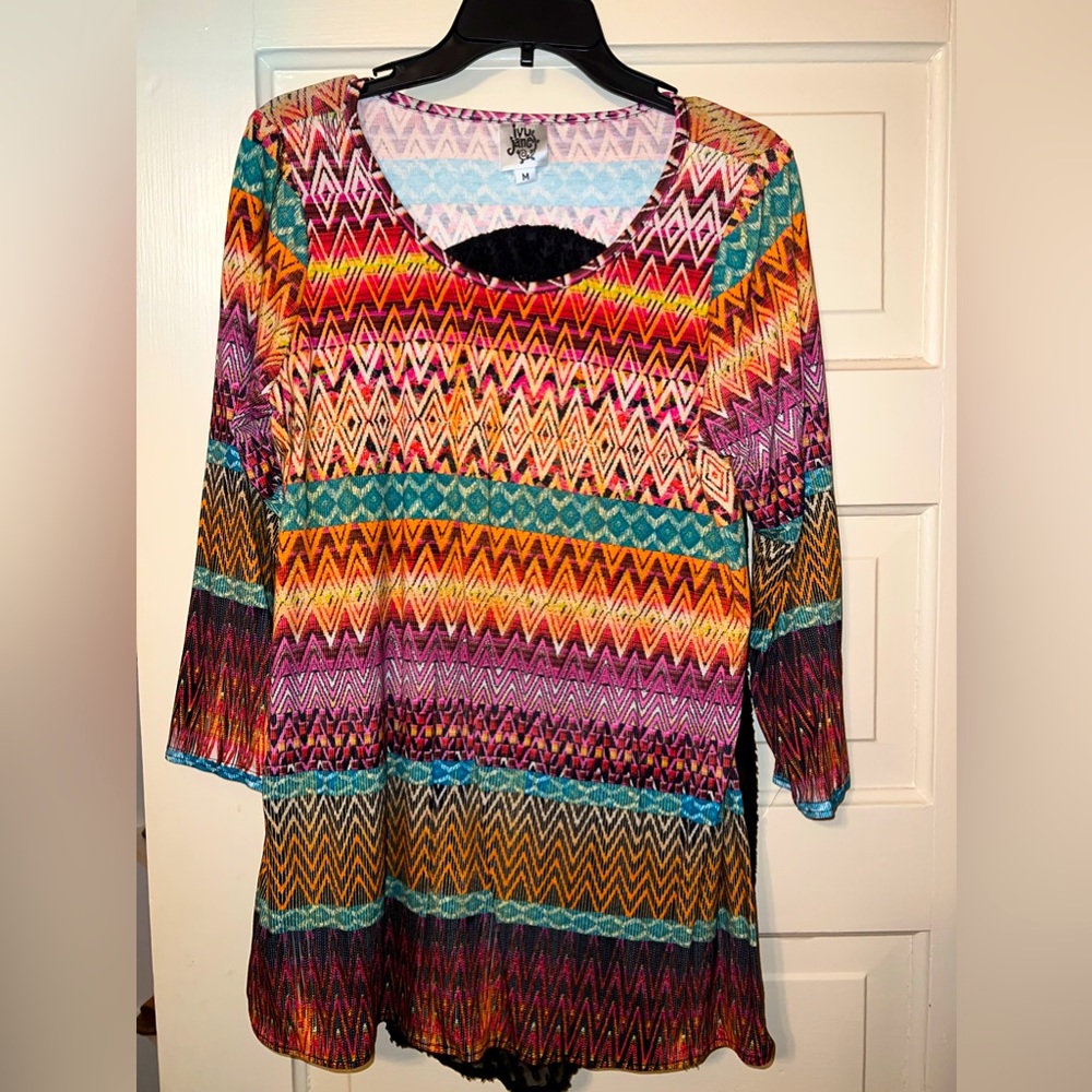 Ivy Jane Backless Multi Colored Pattern Top - image 1